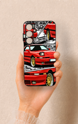 Samsung A55 Uyumlu Kırmızı Supra Desenli Silikon Kılıf
