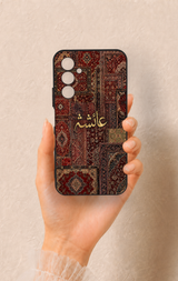 Samssung A54 Uyumlu Vintage Halı Desenli Silikon Kılıf