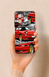 Realme 12 Lite Uyumlu Kırmızı Supra Desenli Silikon Kılıf