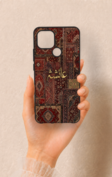 Oppo A15 Uyumlu Vintage Halı Desenli Silikon Kılıf