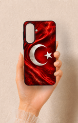 Samsung A37 Uyumlu Türk Bayrağı Desenli Silikon Kılıf
