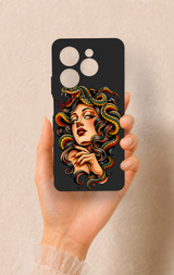 İnfinix Hot 40 Pro Uyumlu Medusa Desenli Silikon Kılıf