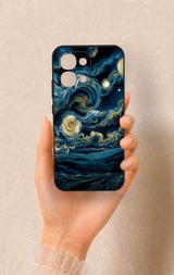 Oppo A6 Pro Uyumlu Yıldızlı Gece Desenli Silikon Kılıf
