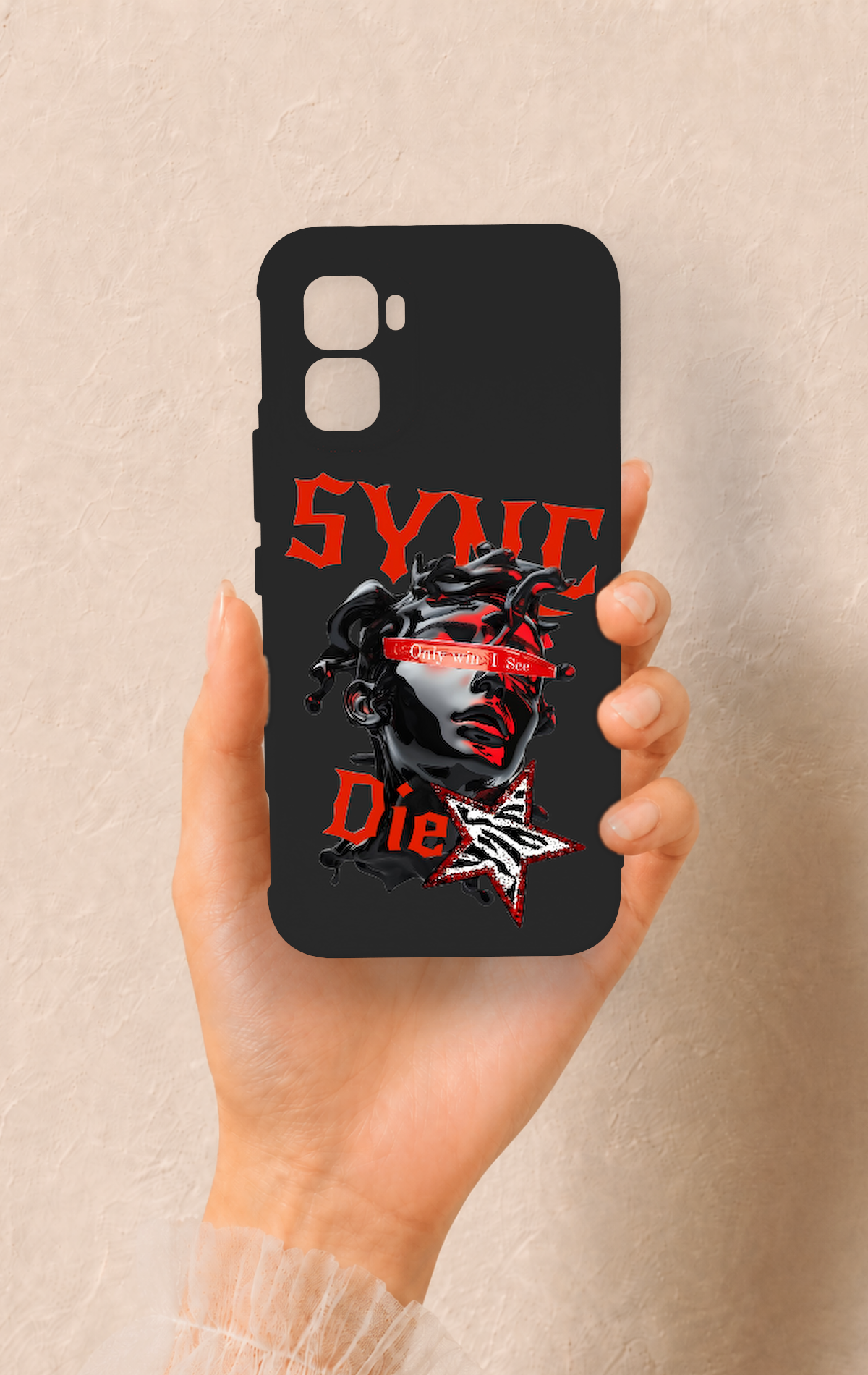 İnfinix GT 50 Pro Uyumlu Sync Die Desenli Silikon Kılıf