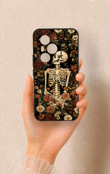 Honor 400 Pro Uyumlu Çiçek İskelet Desenli Silikon Kılıf