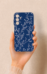 Samsung A15 Uyumlu İnce Yaprak Dalı Desenli Silikon Kılıf