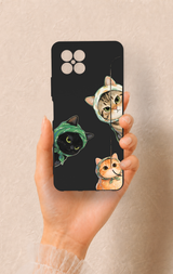 Omix X600 Uyumlu Kedi Ekibi Desenli Silikon Kılıf