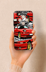 Tecno Spark 30C Uyumlu Kırmızı Supra Desenli Silikon Kılıf
