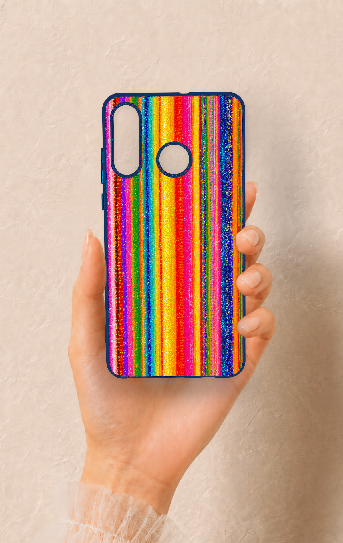 Huawei P30 Lite Uyumlu Rengarenk Desenli Silikon Kılıf