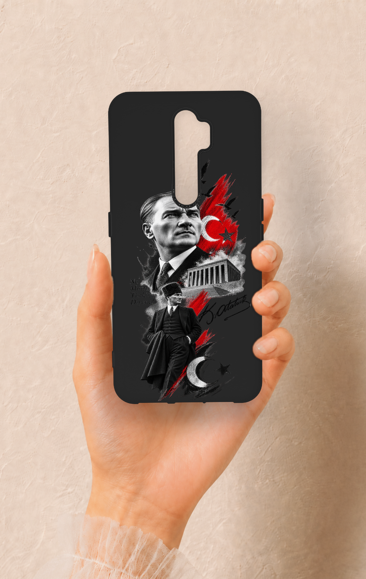 Oppo A5 2020 Uyumlu Atatürk Anıtkabir Desenli Silikon Kılıf