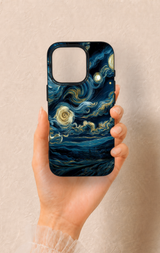 iPhone 16 Pro Uyumlu Yıldızlı Gece Desenli Silikon Kılıf