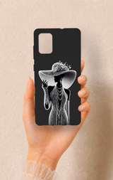 Samsung-A71 Uyumlu Lady Desenli Silikon Kılıf