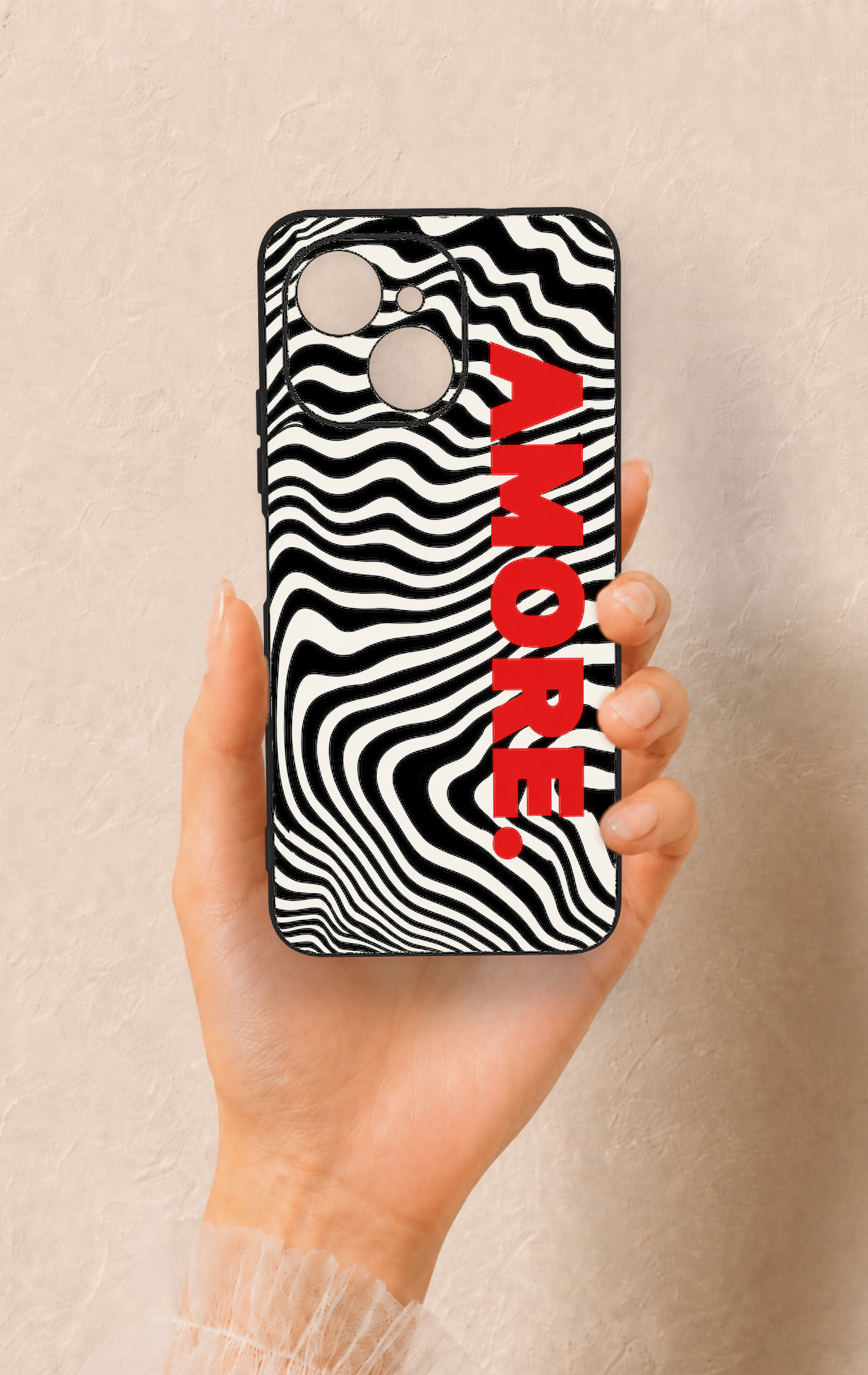 Tecno Spark 40C Uyumlu Zebra Amore Desenli Silikon Kılıf