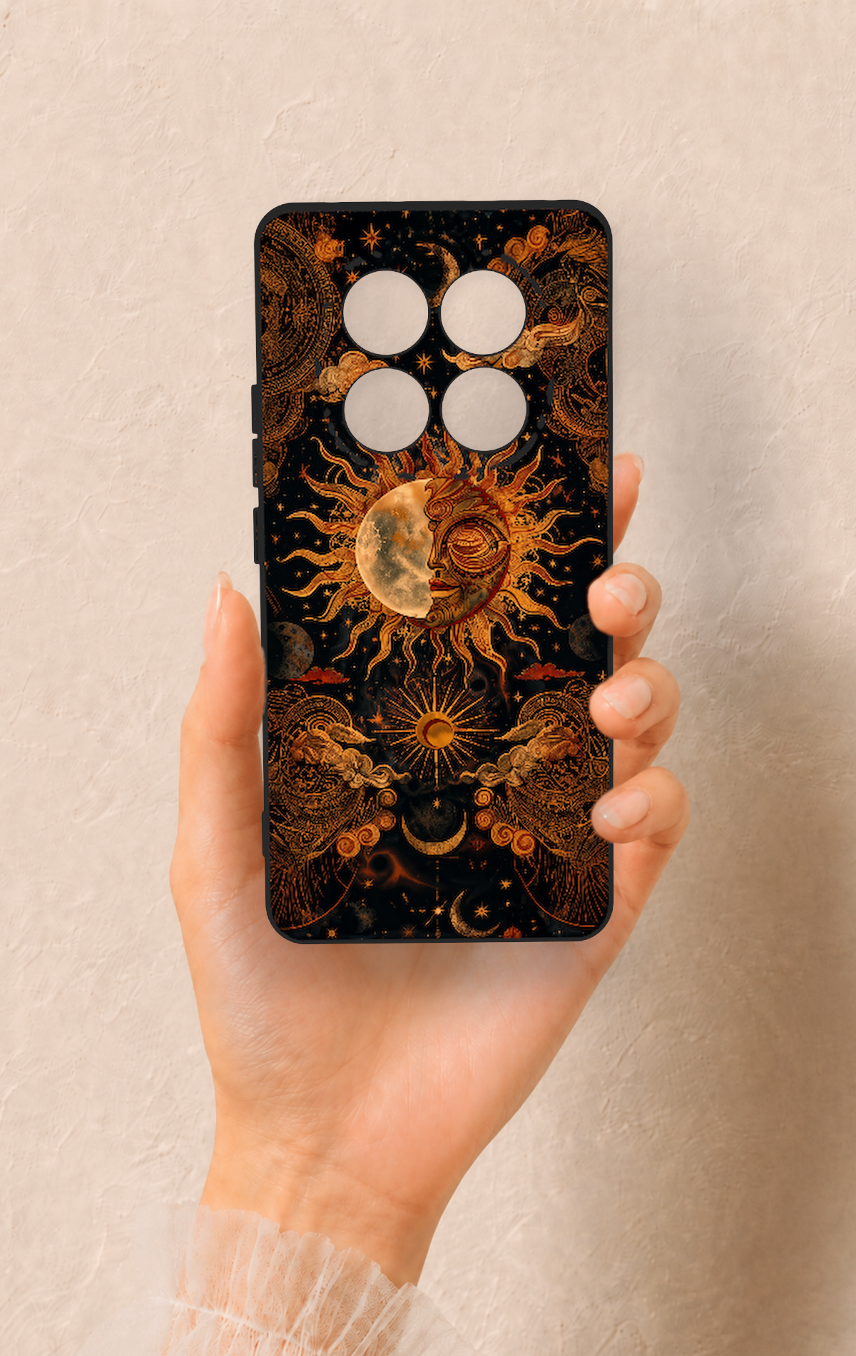 Redmi Note 14 Pro 5G Uyumlu Mistik Güneş Desenli Silikon Kılıf