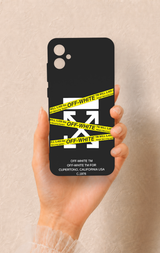 Samsung A05 Uyumlu Off White Desenli Silikon Kılıf