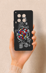 Tecno Camon 30 Uyumlu Rubik Küb Desenli Silikon Kılıf