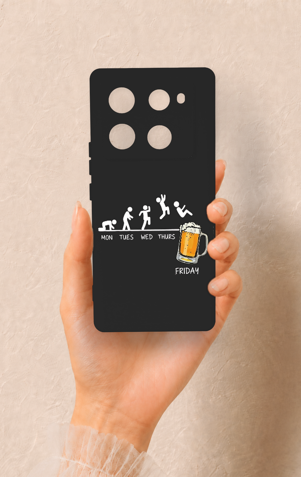 İnfinix Note 40 Pro Uyumlu Fun Day Friday Desenli Silikon Kılıf