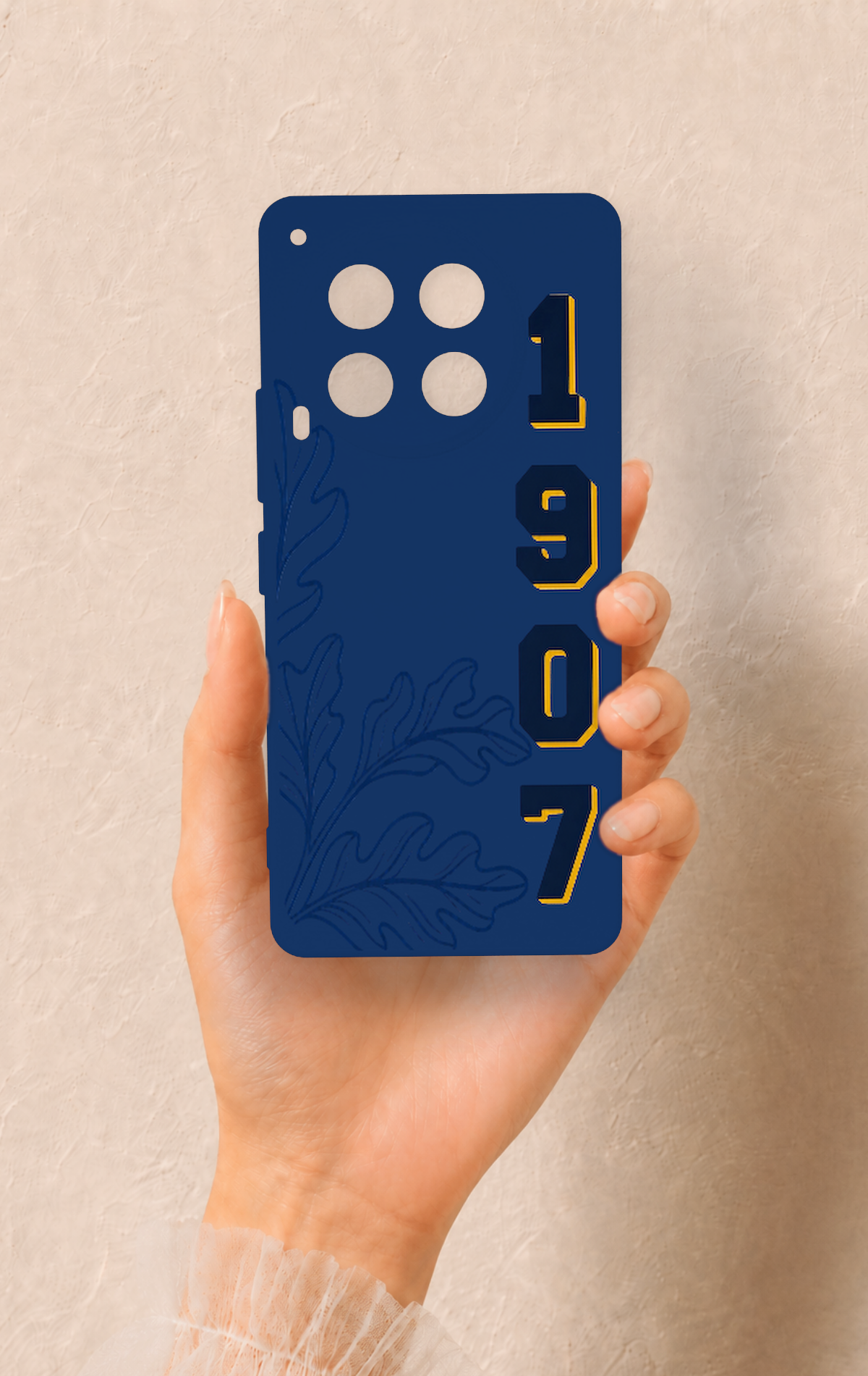 Tecno Camon 30 Uyumlu 1907 Palamut Desenli Silikon Kılıf