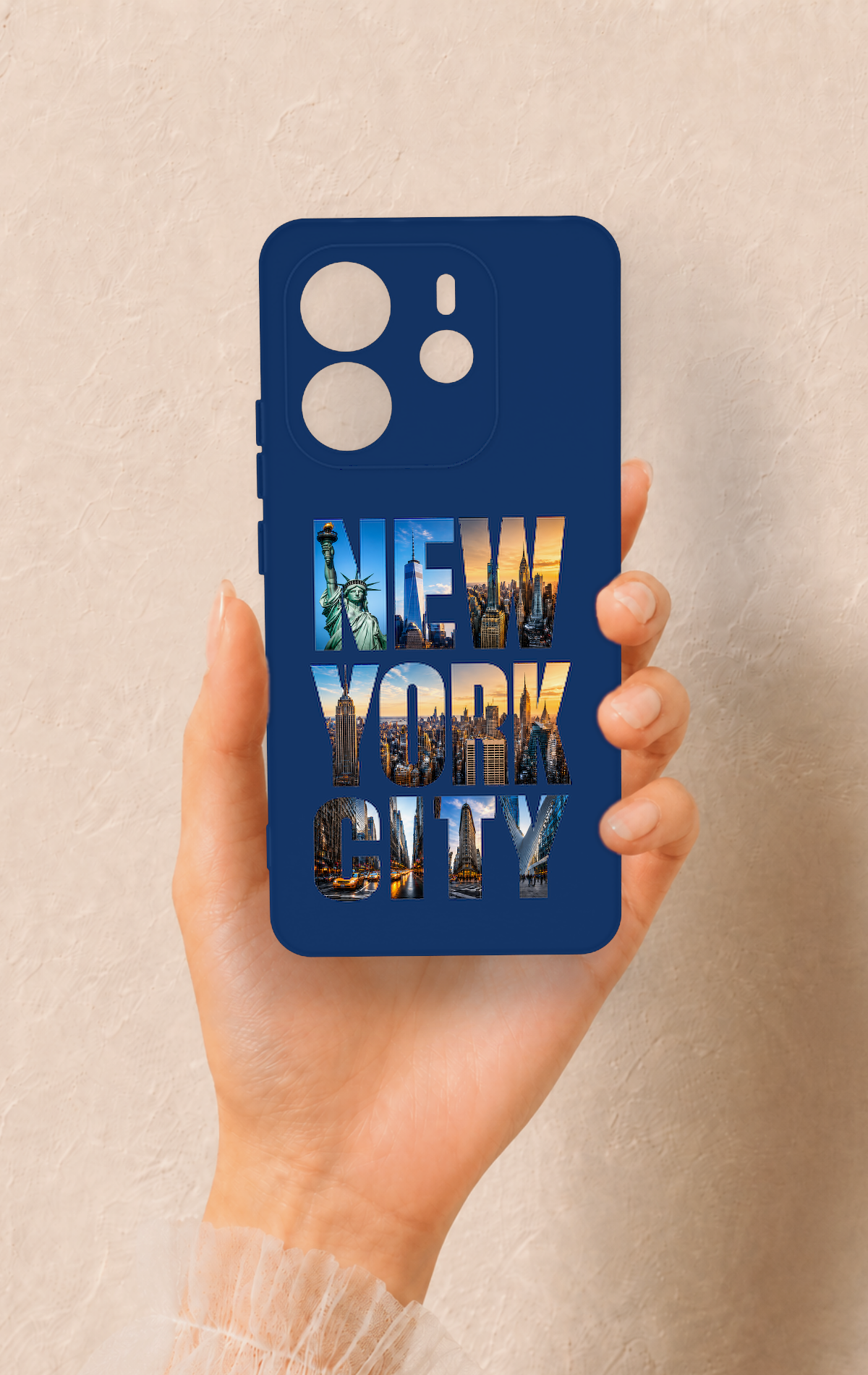 Redmi Note 14 4G Uyumlu New York City Desenli Silikon Kılıf
