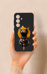 Samsung S24 Uyumlu Mısırlı Kedi Tanrısı Desenli Silikon Kılıf