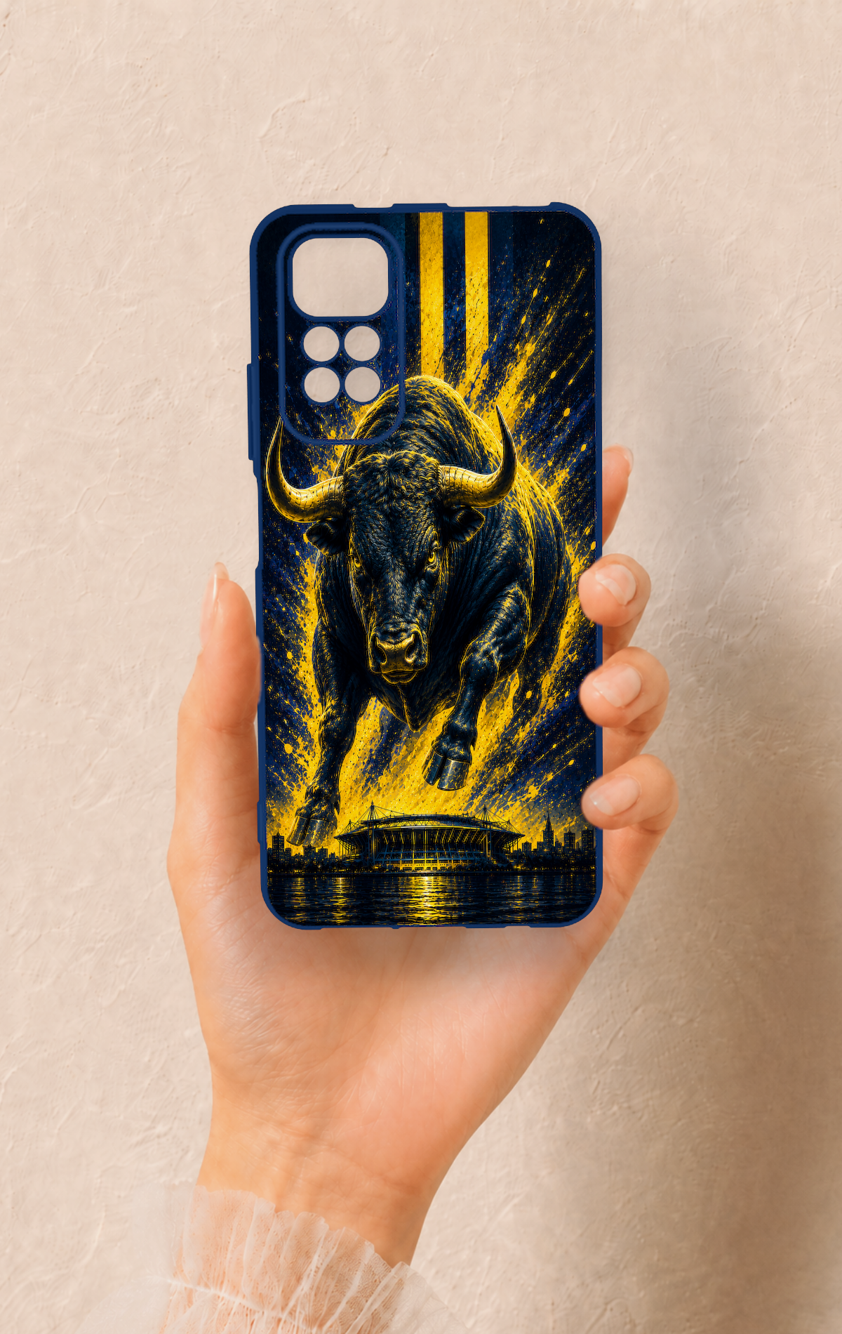 Redmi Note 11S Uyumlu Kadiköy Boğası Desenli Silikon Kılıf
