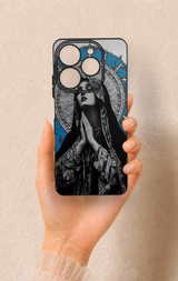 Tecno Spark 10 Pro Uyumlu Rahibe Desenli Silikon Kılıf