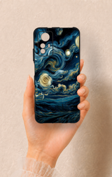 Redmi Note 12S Uyumlu Yıldızlı Gece Desenli Silikon Kılıf