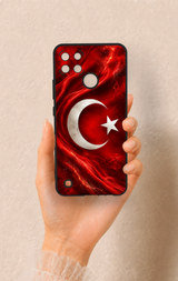 Realme C21Y Uyumlu Türk Bayrağı Desenli Silikon Kılıf