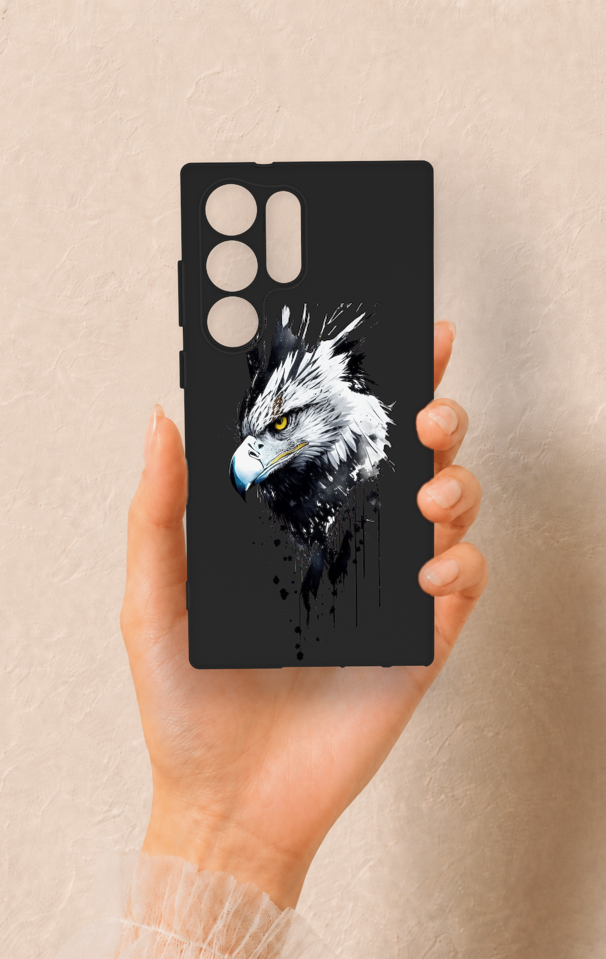 Samsung S23 Ultra Uyumlu Bald Eagle Desenli Silikon Kılıf