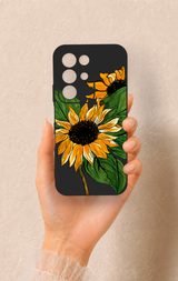 Realme C85 5G Uyumlu Ay Çiçeği Desenli Silikon Kılıf