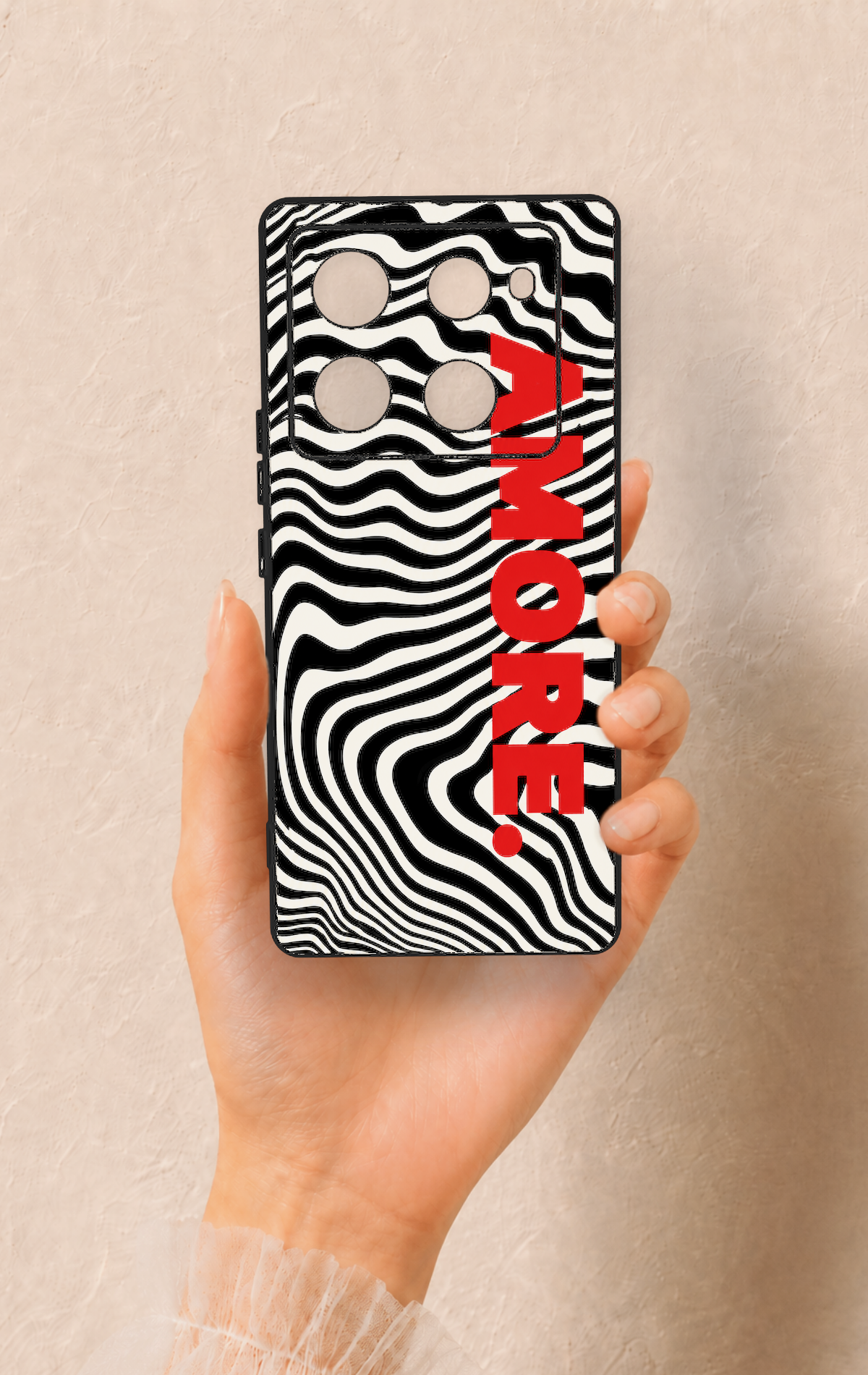 İnfinix Note 40 Pro Uyumlu Zebra Amore Desenli Silikon Kılıf