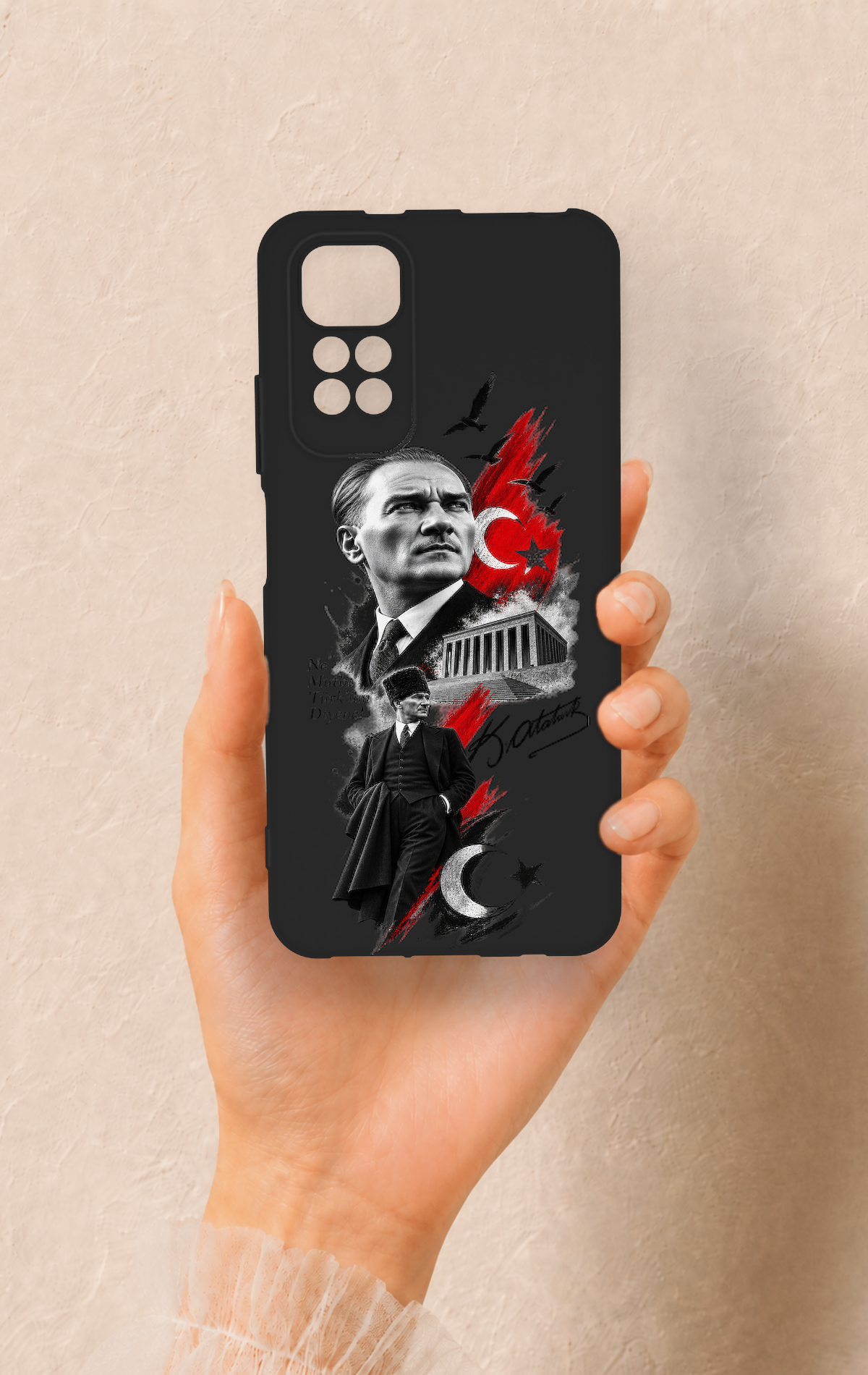 Redmi Note 11S Uyumlu Atatürk Anıtkabir Desenli Silikon Kılıf