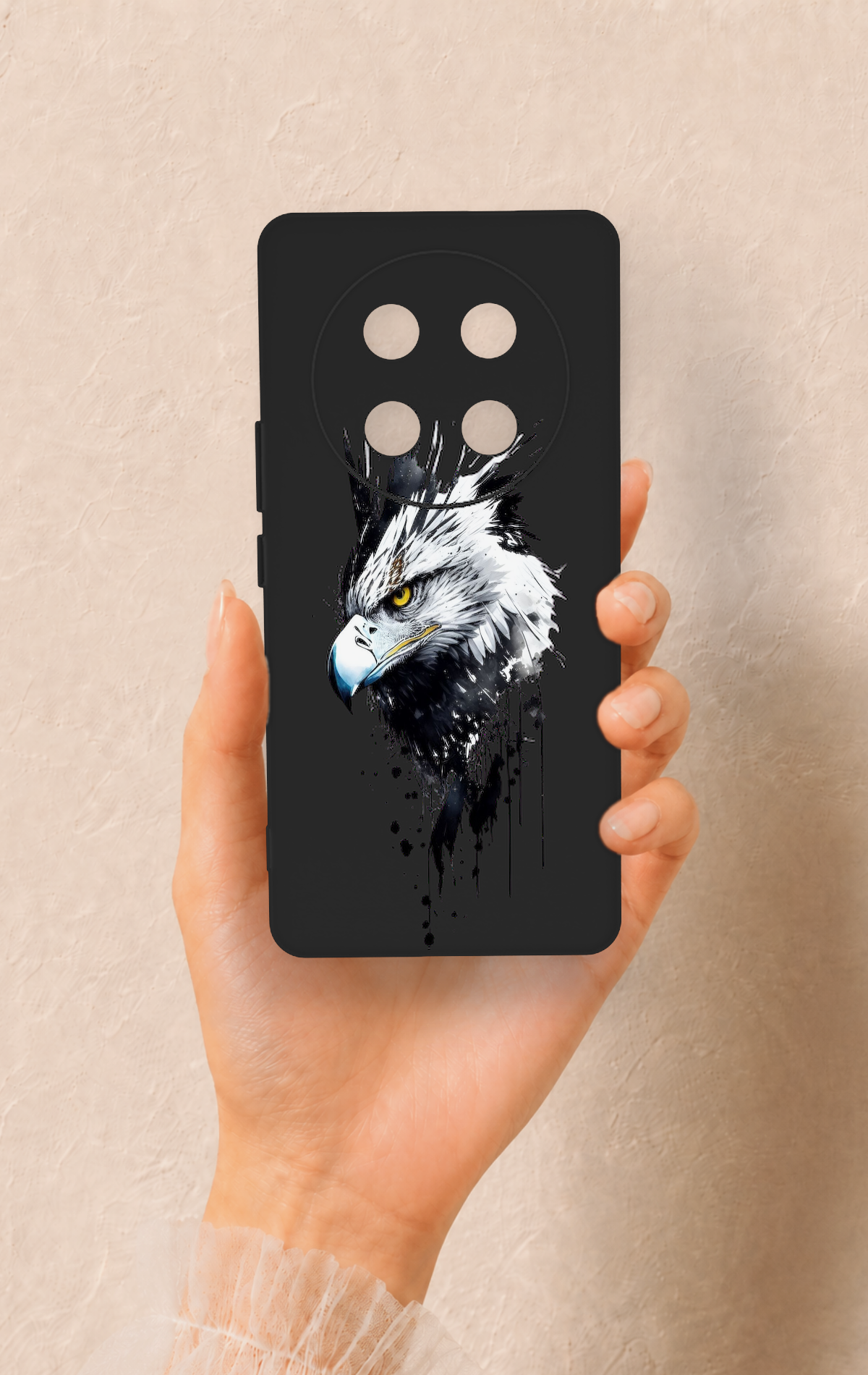 Honor Magic 7 Lite 5G Uyumlu Bald Eagle Desenli Silikon Kılıf