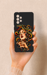 Samsung-A72 Uyumlu Medusa Desenli Silikon Kılıf