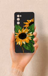 Samsung S20Fe Uyumlu Ay Çiçeği Desenli Silikon Kılıf
