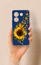 Tecno Caman 20 Pro 5G Uyumlu Ayçiçeği Desenli Silikon Kılıf