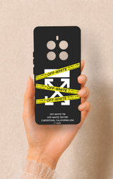 Realme 12 Pro Uyumlu Off White Desenli Silikon Kılıf