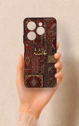 İnfinix Hot 40 Pro Uyumlu Vintage Halı Desenli Silikon Kılıf