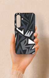 Samsung S25Fe Uyumlu Geometrik Blok Desenli Silikon Kılıf