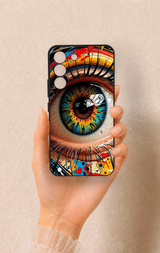 Samsung S22 Uyumlu Renkli Göz Bebeği Desenli Silikon Kılıf