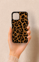 iPhone 11 Pro Uyumlu Koyu Leopar Deri Desenli Silikon Kılıf