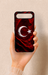 Tecno Spark Slim Uyumlu Kurt Türk Bayrağı Desenli Silikon Kılıf