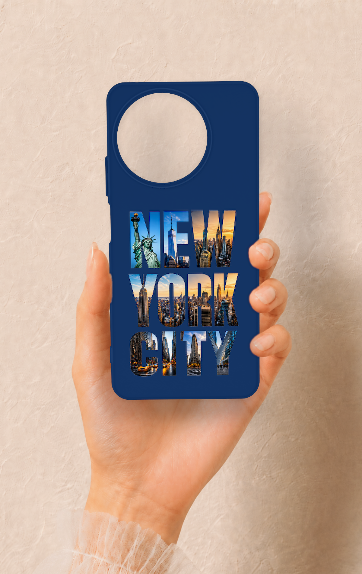 Realme 11 Uyumlu New York City Desenli Silikon Kılıf