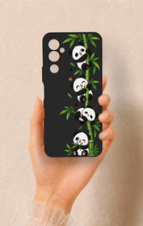 Tecno Pova Neo 2 Uyumlu Sevimli Panda Bambu Desenli Silikon Kılıf