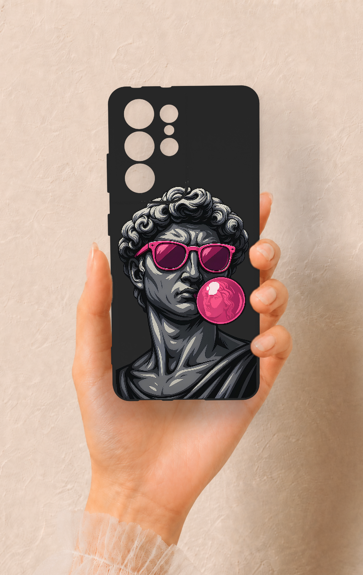 Samsung S21 Ultra Uyumlu Pop David Desenli Silikon Kılıf