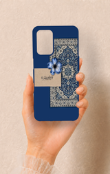 Oppo A54 Uyumlu Mavi Etnik Halı Desenli Silikon Kılıf