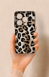 Tecno Spark 20C Uyumlu Leopar Derisi Desenli Silikon Kılıf