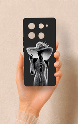 İnfinix Note 40 Pro Uyumlu Lady Desenli Silikon Kılıf