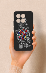Poco X6 Pro Uyumlu Rubik Küb Desenli Silikon Kılıf