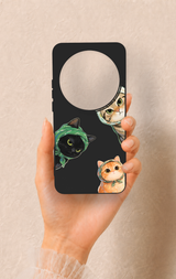 Xiomi Mi 15 Ultra Uyumlu Kedi Ekibi Desenli Silikon Kılıf